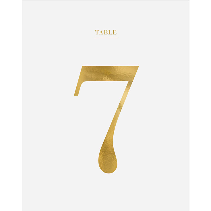 Gold Table Number Stickers