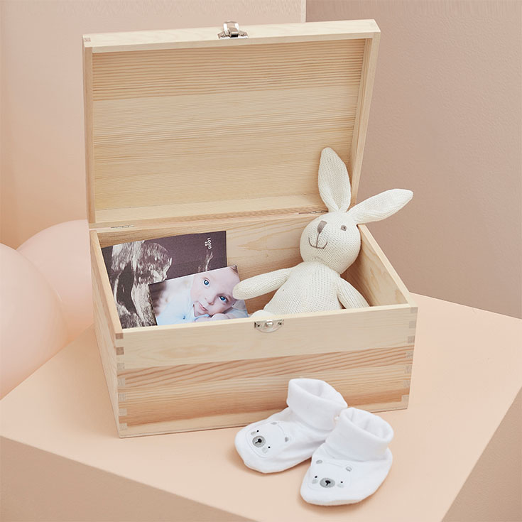 Baby Memory Box aus Holz 