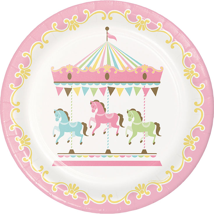 8 Carousel Party Plates
