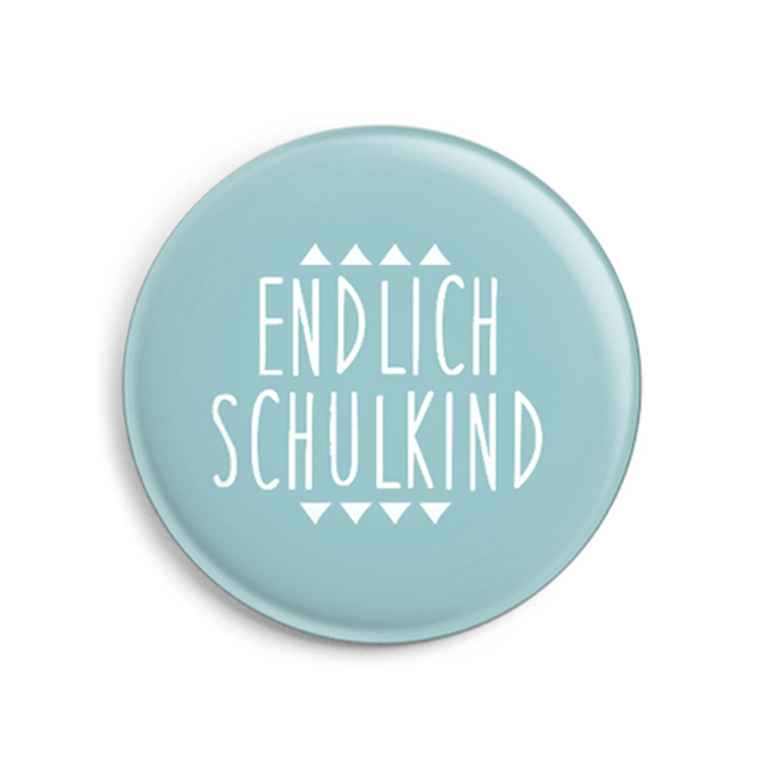 Blue Endlich Schulkind Badge 