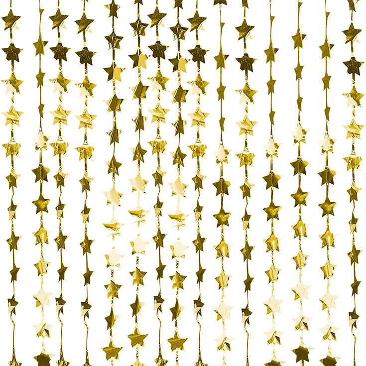 Gold Star Backdrop Curtain