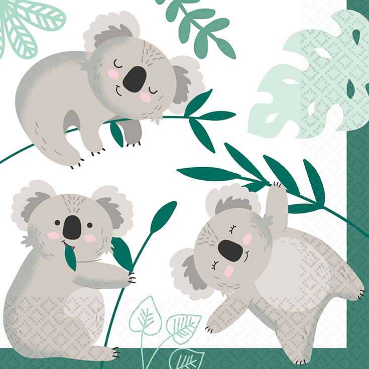 16 Koala Napkins