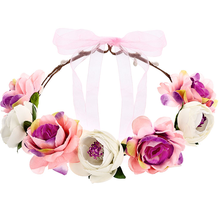 Pink & Cream Flower Crown