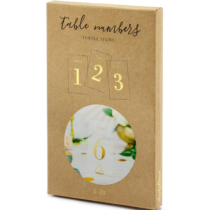 Gold Table Numbers