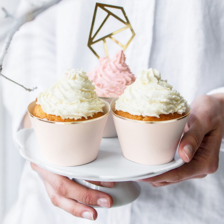 Cupcake Wrappers - Pastel Pink 
