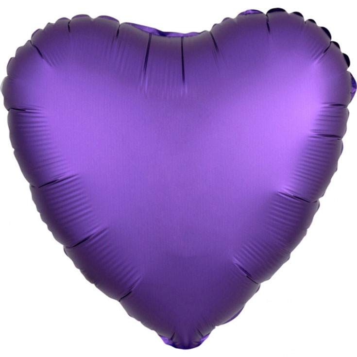Folienballon Herz Satin Violett