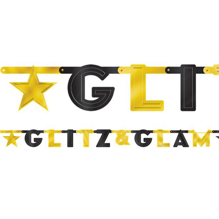 "Glitz & Glam" Letter Banner