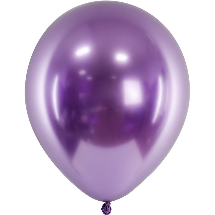 5 Ballons Glossy Purple