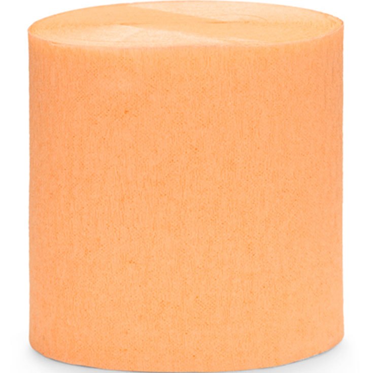 4 Crepe Streamers - Pastel Orange