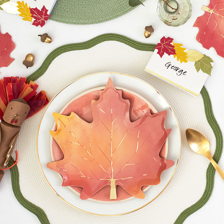 8 Maple Leaf Plates