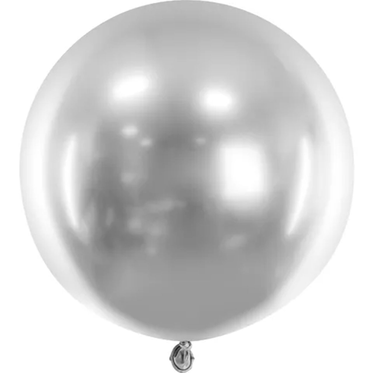 Latexballon - Metallisches Silber - 60cm