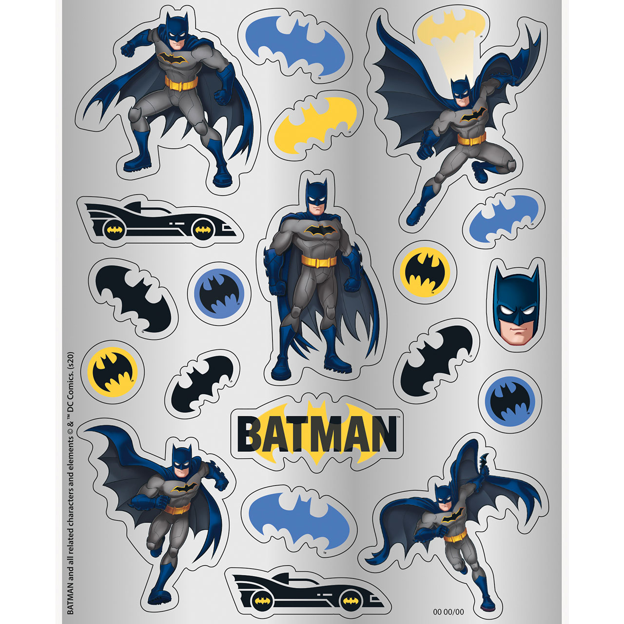 4 Sheets Batman Stickers 