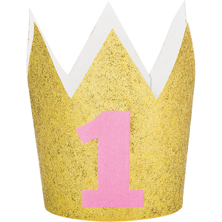 Gold Glitter Mini Crown