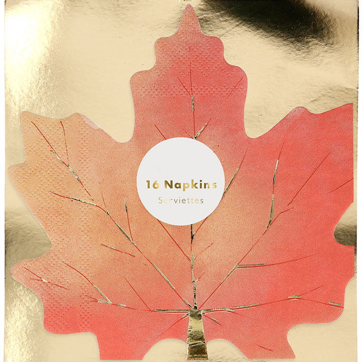 16 Maple Leaf Napkins