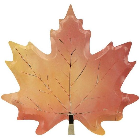 8 Maple Leaf Plates