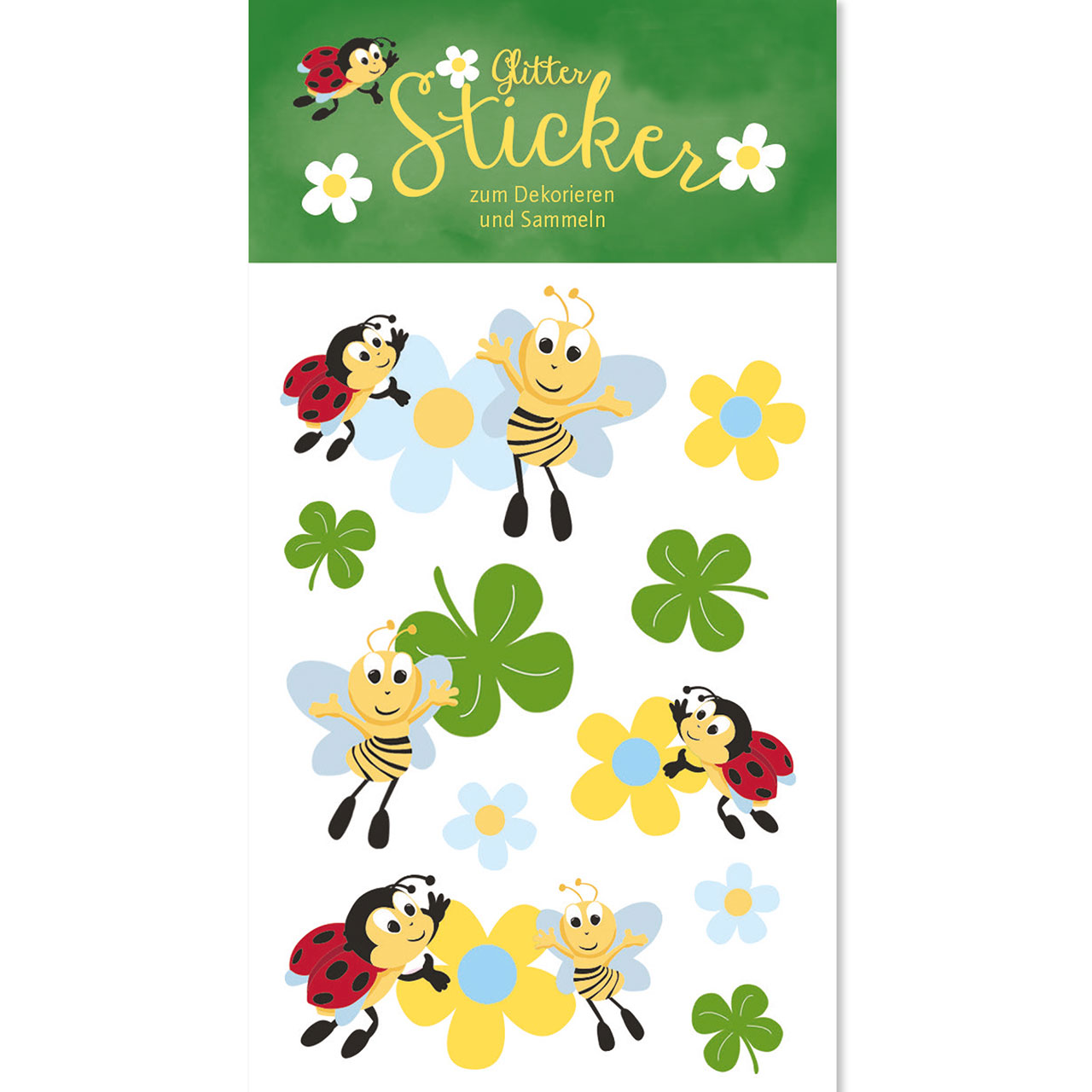 Bee &  Ladybird Glitter Stickers 