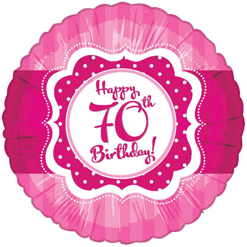 Folienballon Happy 70th Birthday!