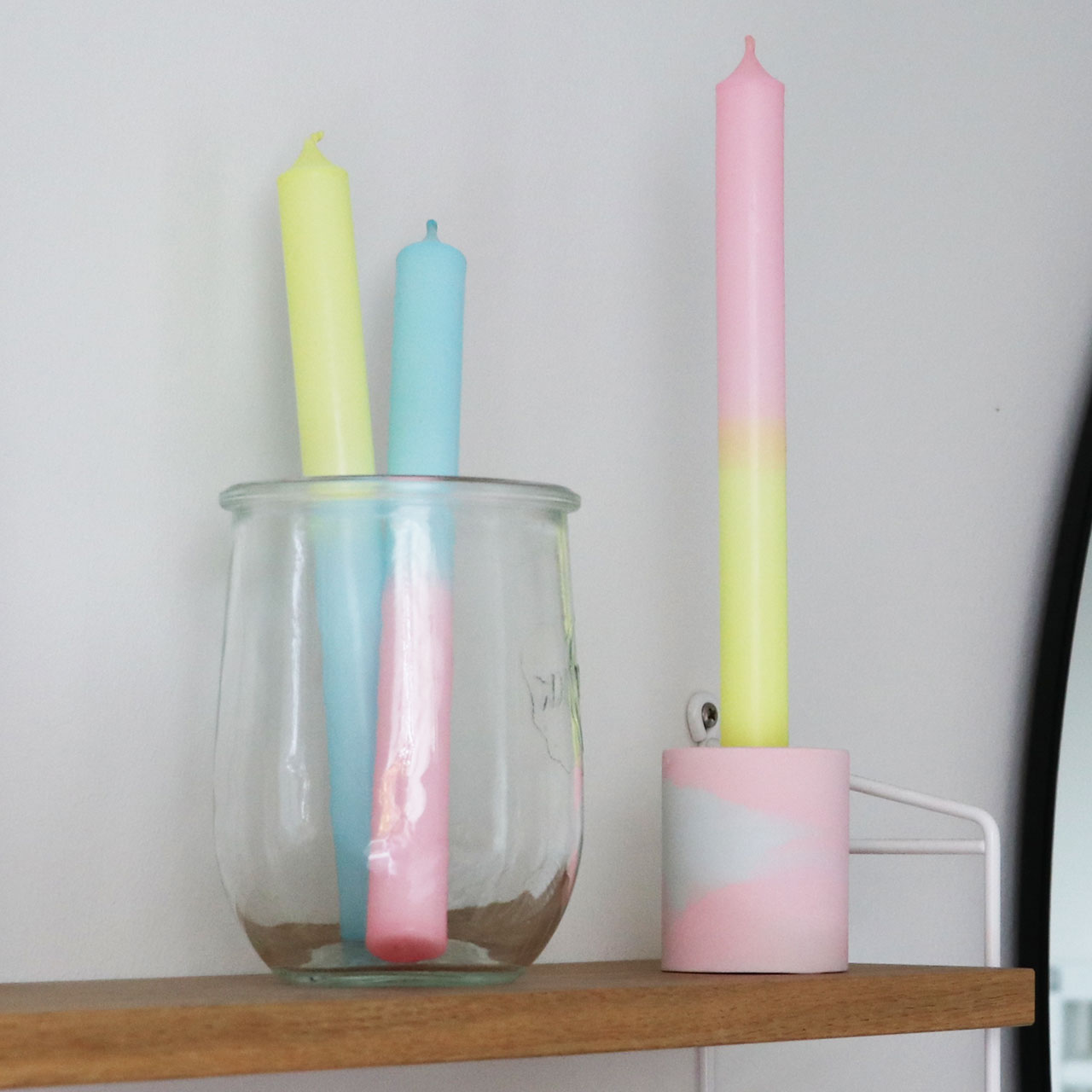 Straight Candles - Pastel Dipped