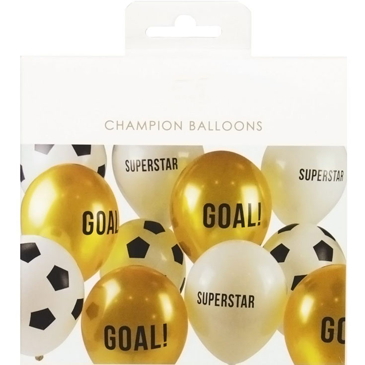 12 Assorted Soccer Balloons
