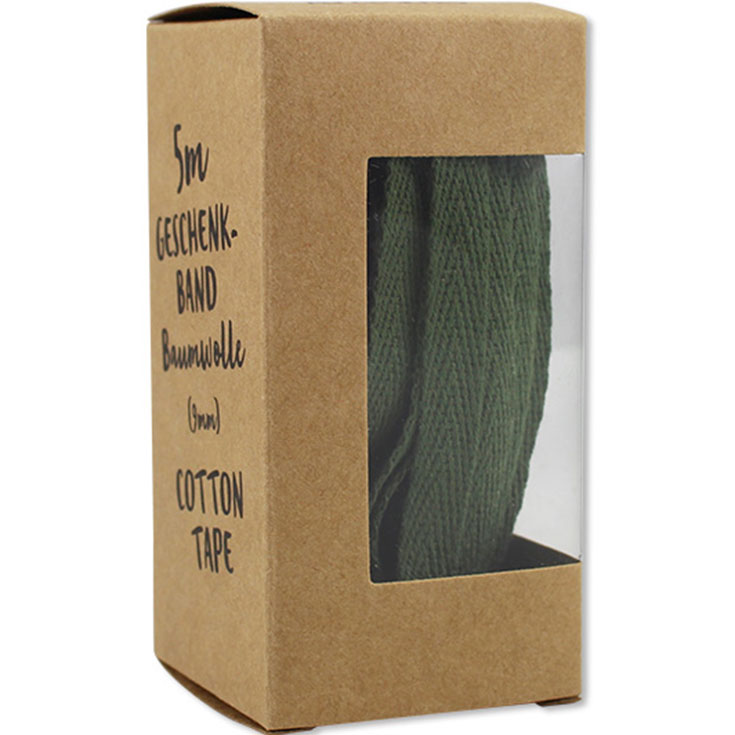 Baumwoll Geschenksband - Tannengrün