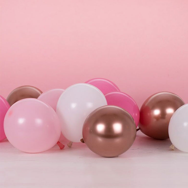 40 Blush, Pink & Rose Gold Mini Balloons