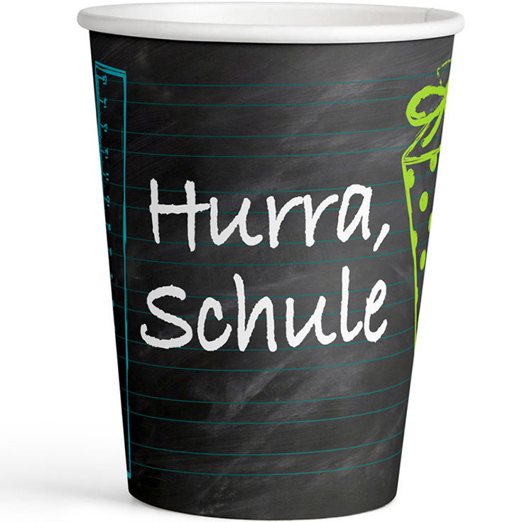 8 Becher Schulanfang