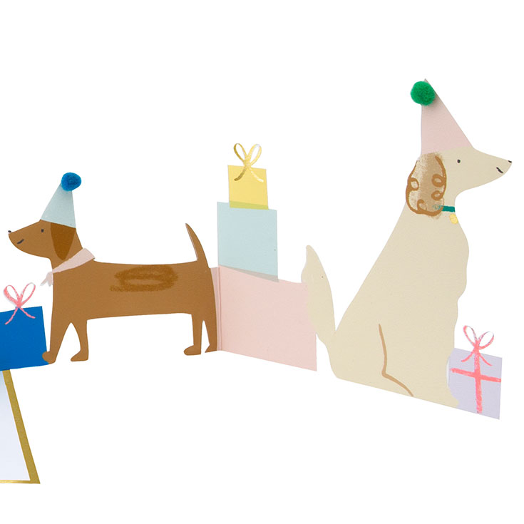 Dog Party Concertina Card