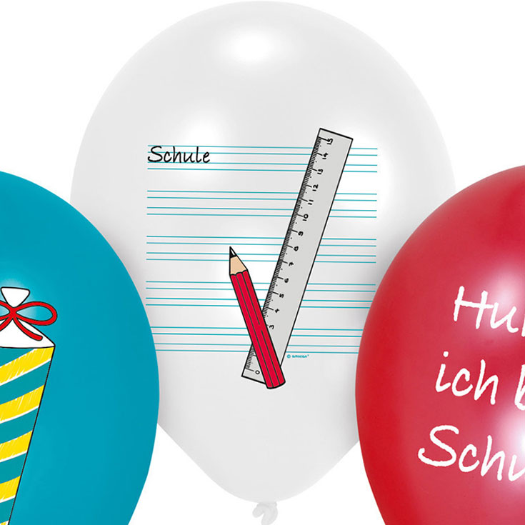 6 Ballons Schulanfang