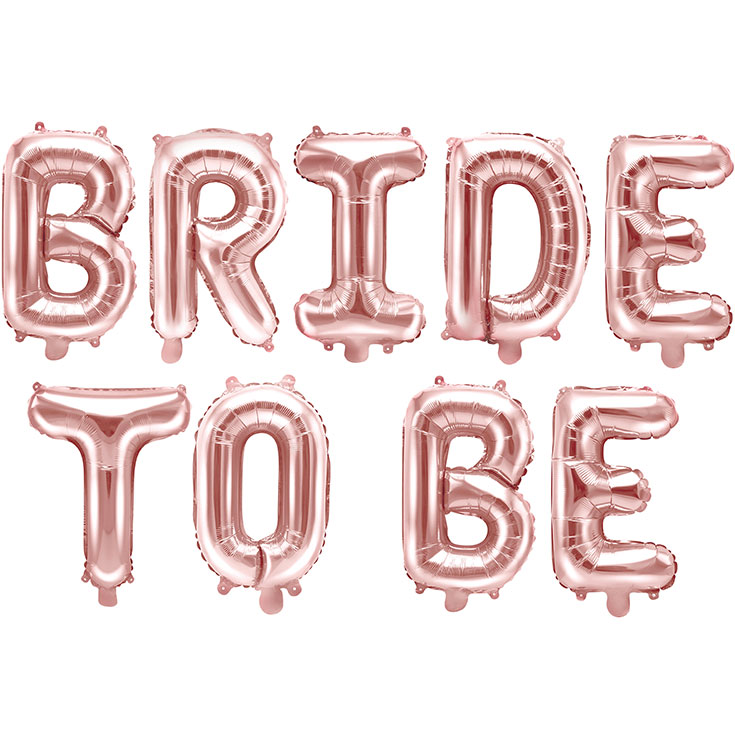 Foil Balloons - Rose Gold "Bride to Be"