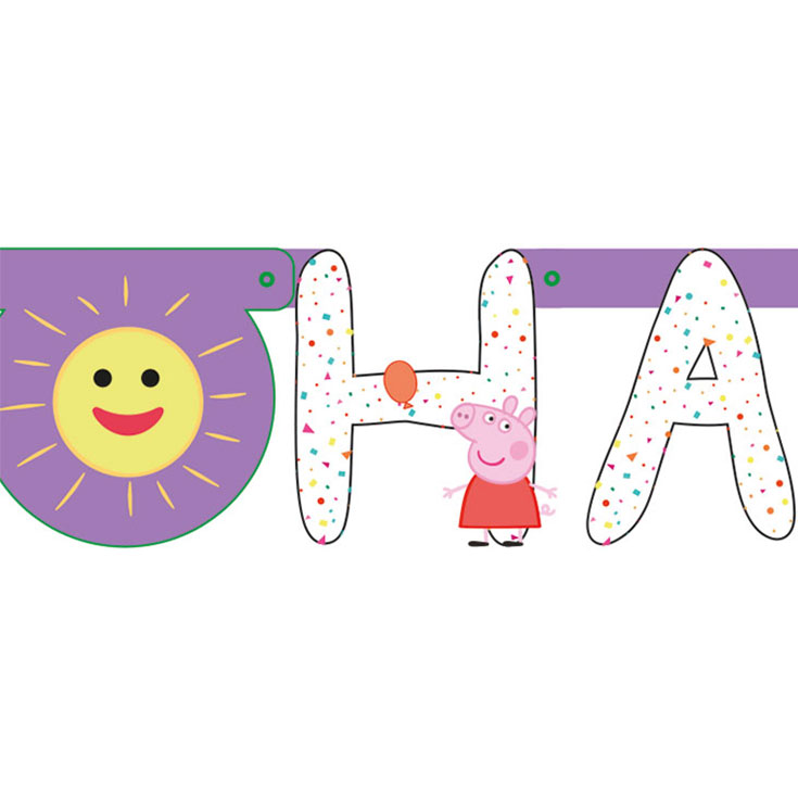 Peppa Pig Party Letter Banner