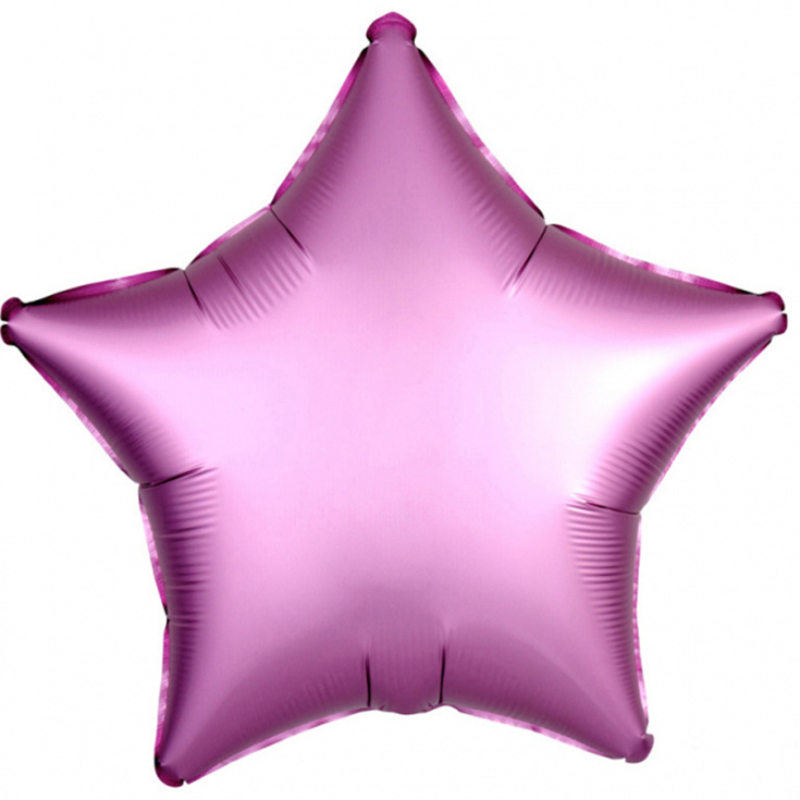 Dark Pink Star Satin Foil Balloon