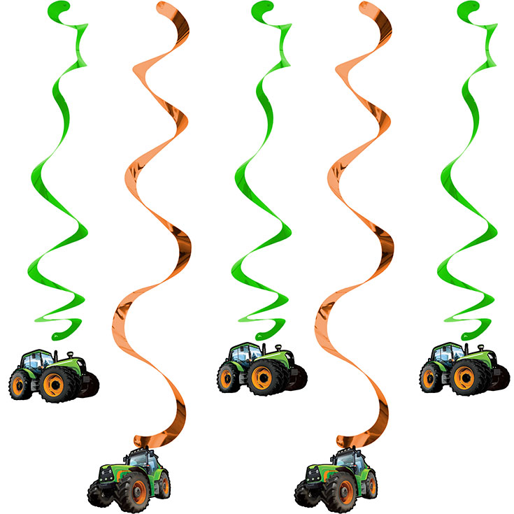 5 Spiralhänger Traktor Party