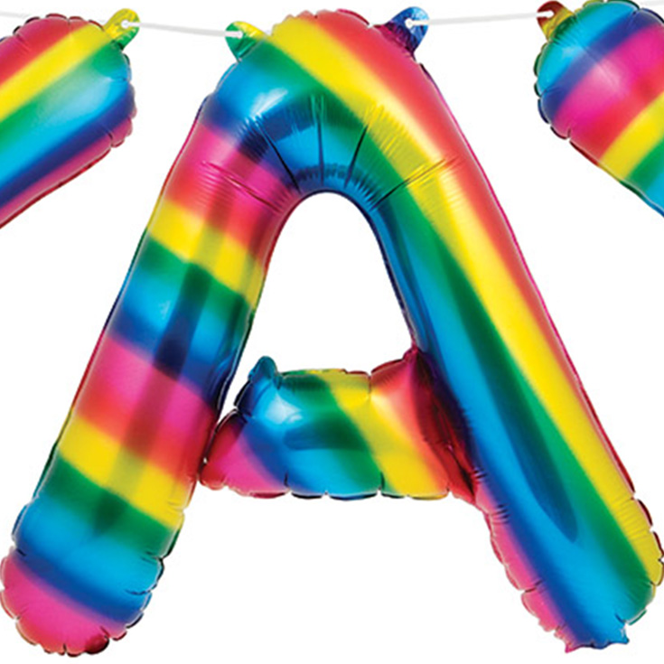 Rainbow Foil "YAY" Balloon