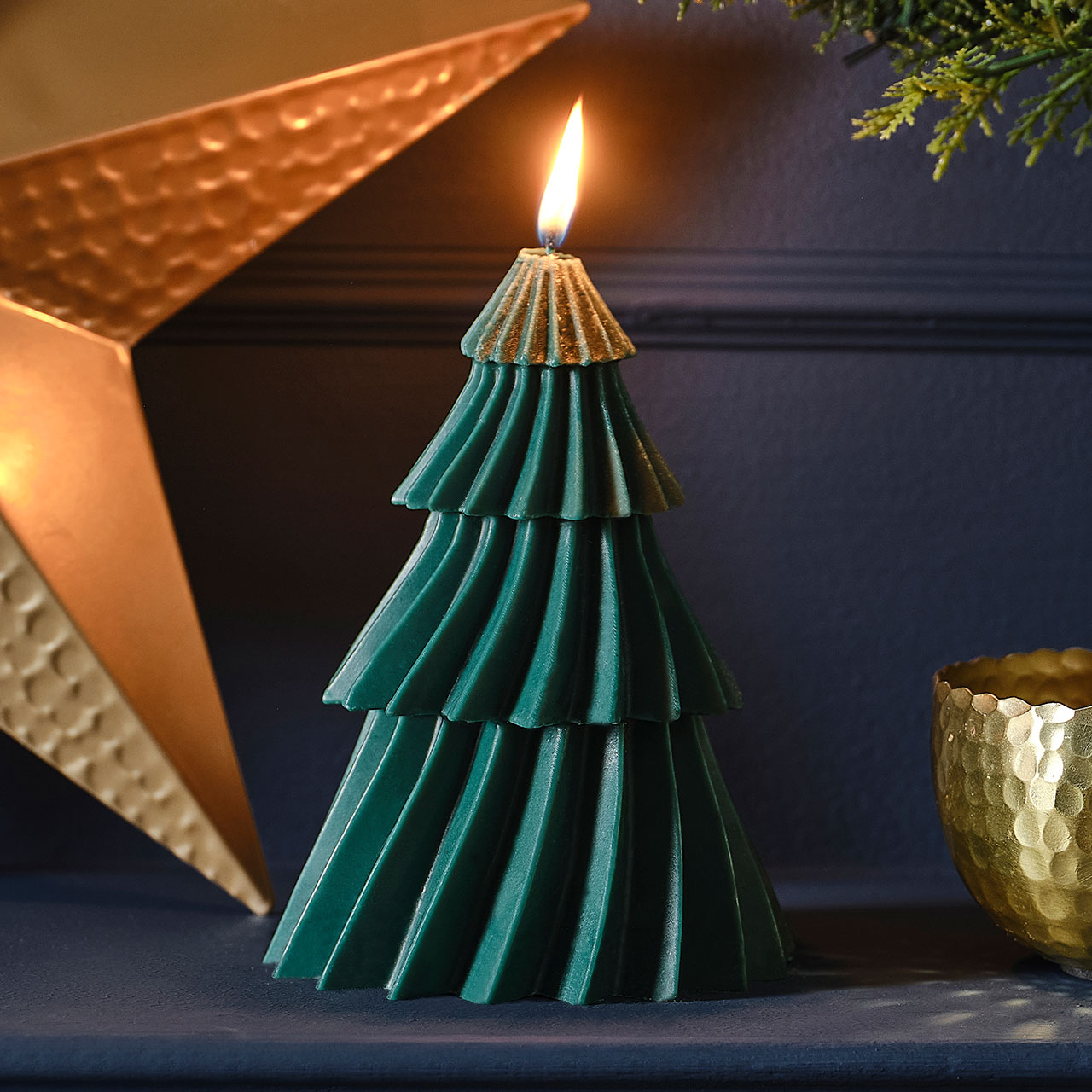 Decorative Candle - Green Fir Tree