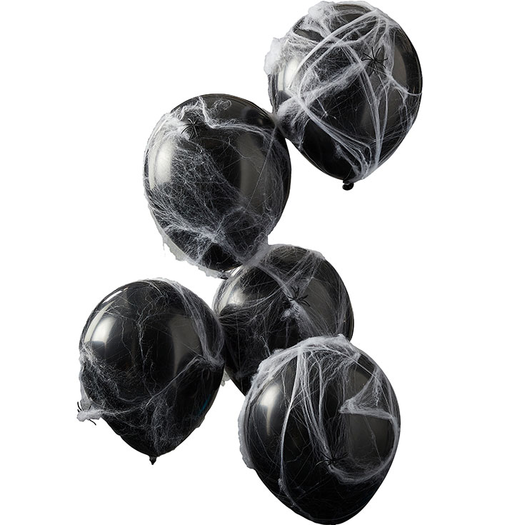 5 Ballons Spinnen & Spinnweben