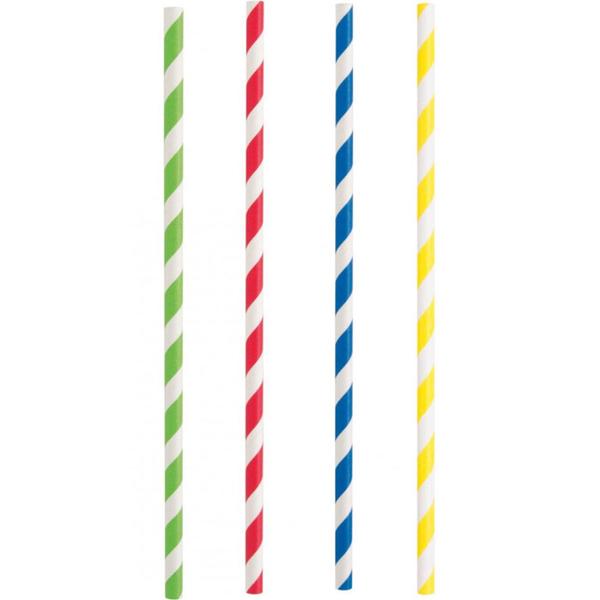 Drinking Straws - Colourful Stripe