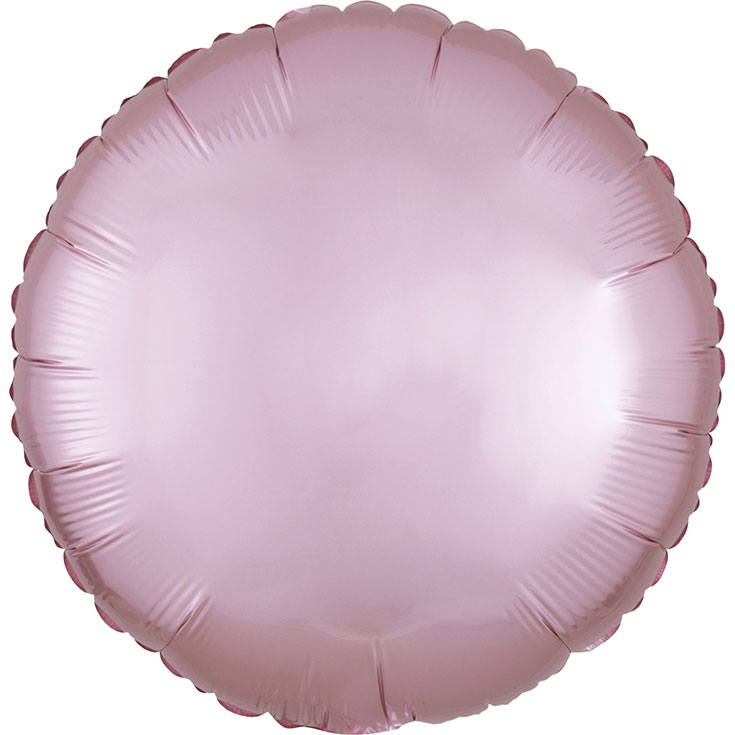 Foil Balloon - Round Pastel Pink -Silk 