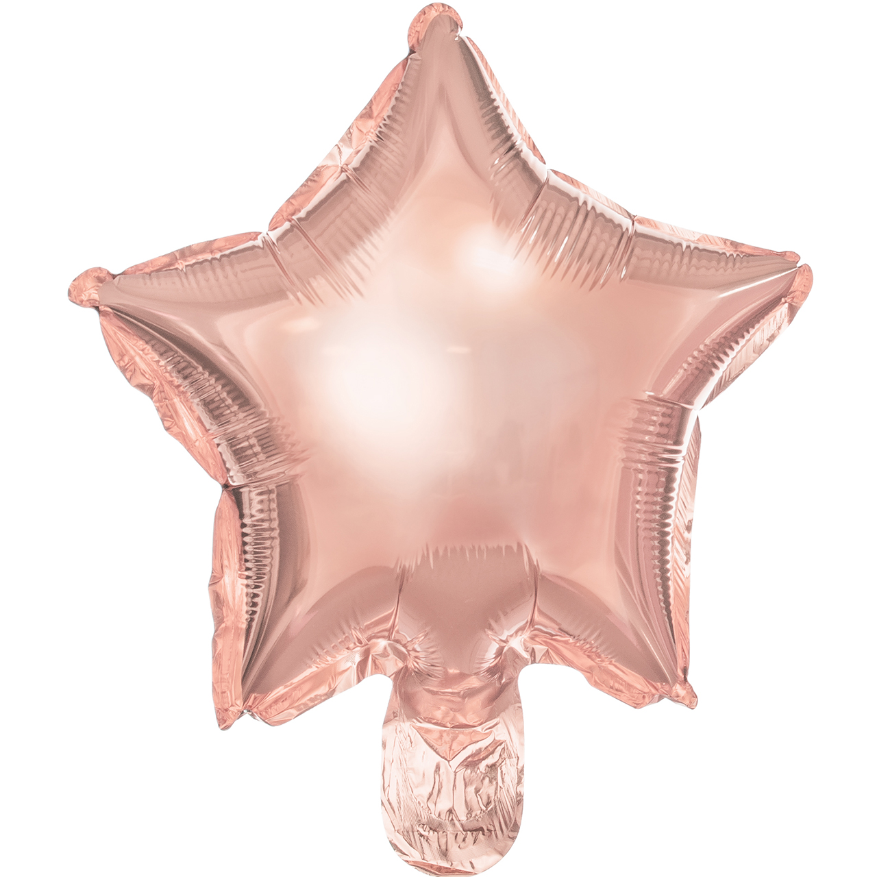 3 Rose Gold Star Foil Balloons - Medium